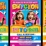 **

A vibrant poster design showcasing a children's event. Feature bright, cheerful colors, playful fonts, and engaging graphics. Include a clear "Buy Tickets Now" call to action. The layout should be organized and easy to read, emphasizing fun and excitement.

**