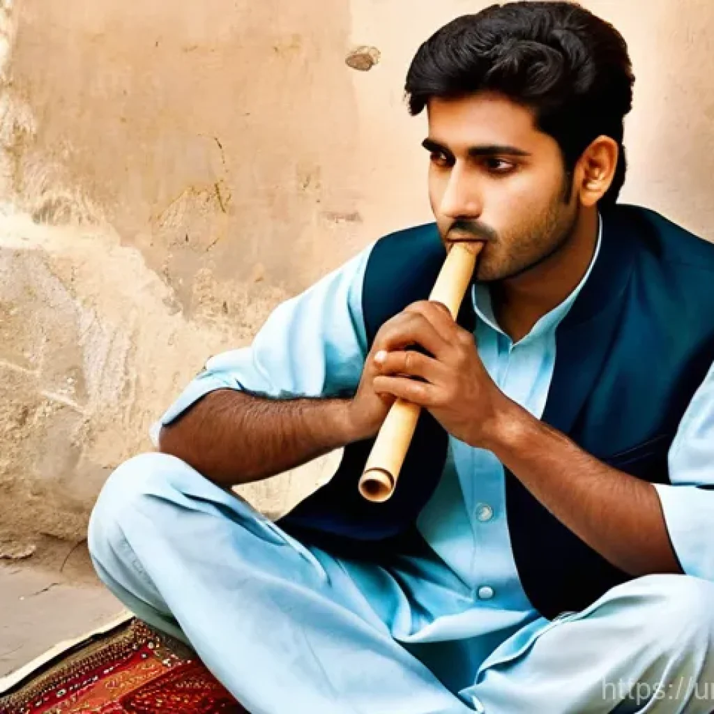 거리공연을 위한 창작 지원 사업 - **Prompt Title: The Soulful Flutist of Lahore**
**Description:** A young Pakistani man, aged 20-...